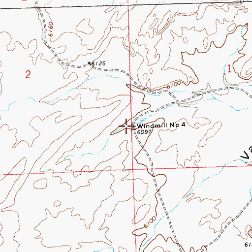 Topographic Map of Windmill Number 4, NM