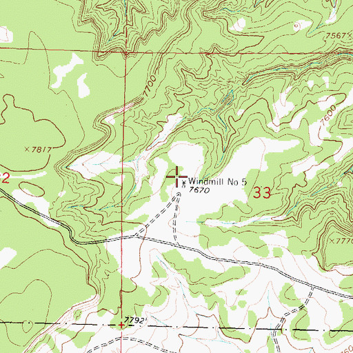 Topographic Map of Windmill Number 5, NM