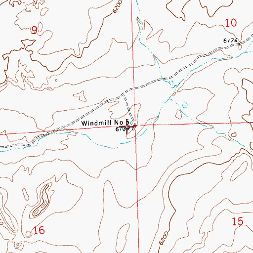 Topographic Map of Windmill Number 5, NM