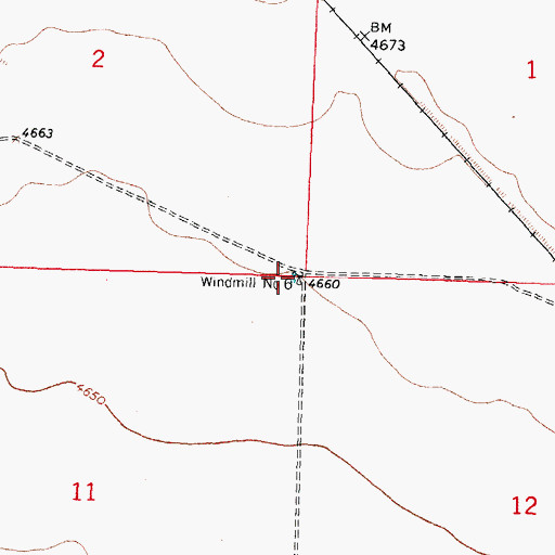 Topographic Map of Windmill Number 6, NM