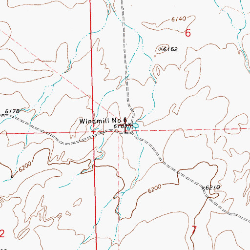 Topographic Map of Windmill Number 6, NM