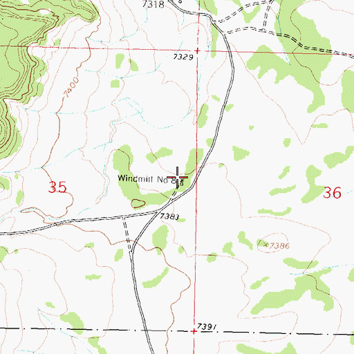 Topographic Map of Windmill Number 8, NM