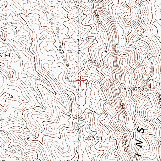 Topographic Map of Yellowjacket Mine Number 2, NM