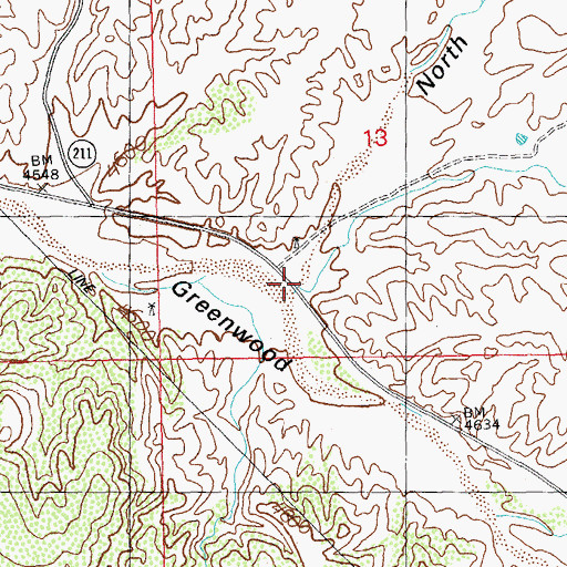 Topographic Map of North Fork Walnut Canyon, NM