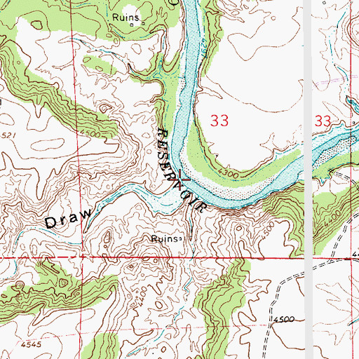 Topographic Map of Borica Dam, NM