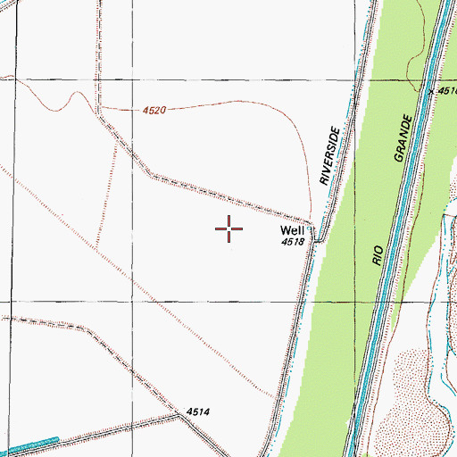 Topographic Map of Bosque Del Apache Grant, NM