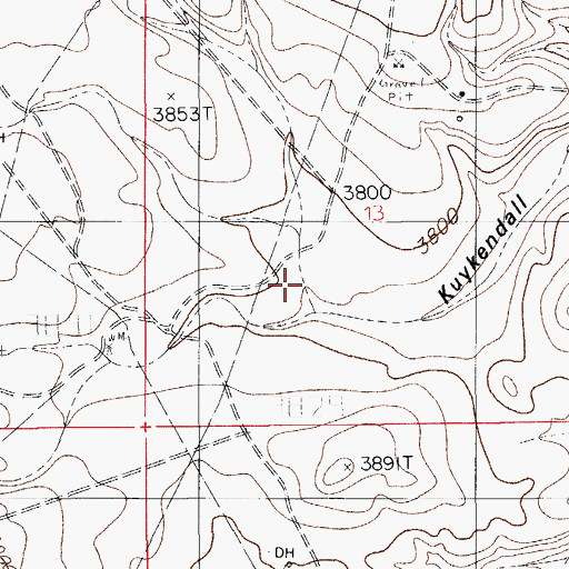 Topographic Map of Robinia Draw, NM