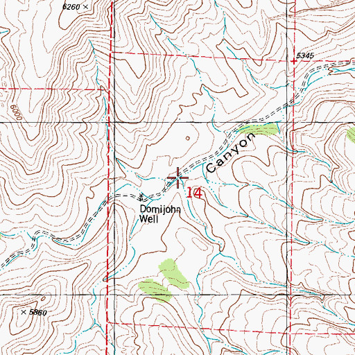 Topographic Map of Buckhorn Canyon, NM