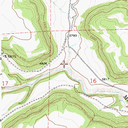 Topographic Map of Caon Ancho, NM