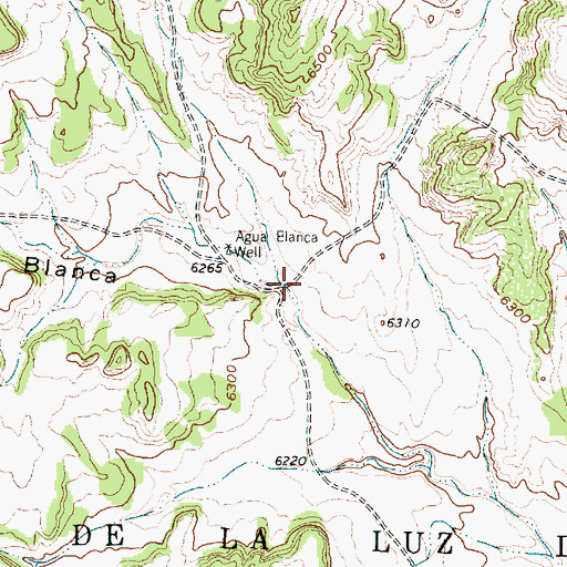 Topographic Map of Canon de la Agua Blanca, NM