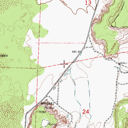 Topographic Map of Cebollita Canyon, NM