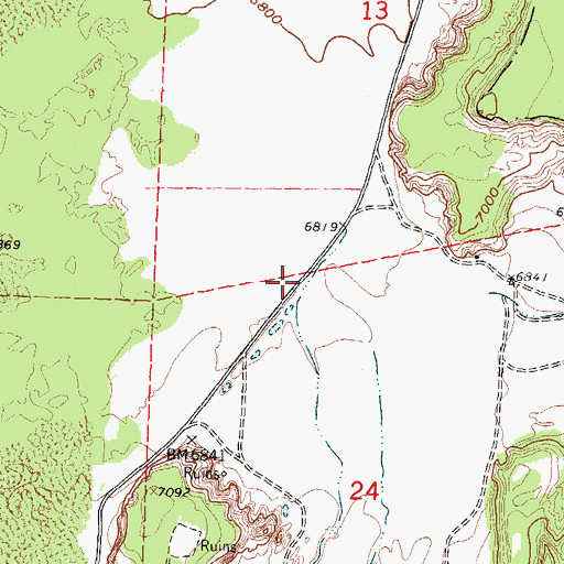 Topographic Map of Cebollita Creek, NM
