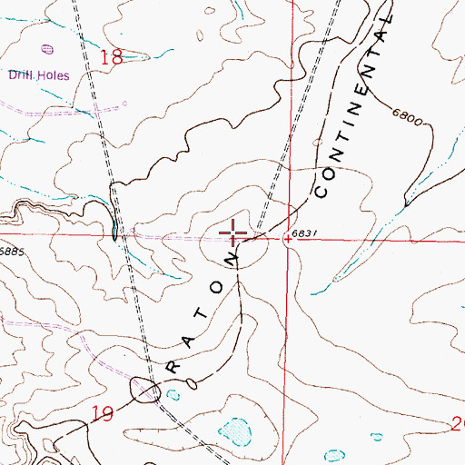 Topographic Map of Ceja del Raton, NM