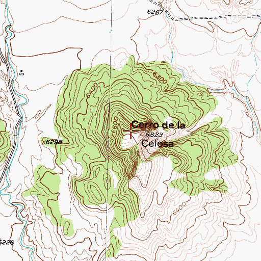Topographic Map of Cerro de la Celosa, NM
