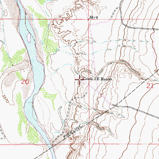 Topographic Map of Circle Three E Ranch, NM