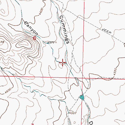 Topographic Map of Cookes Canyon, NM