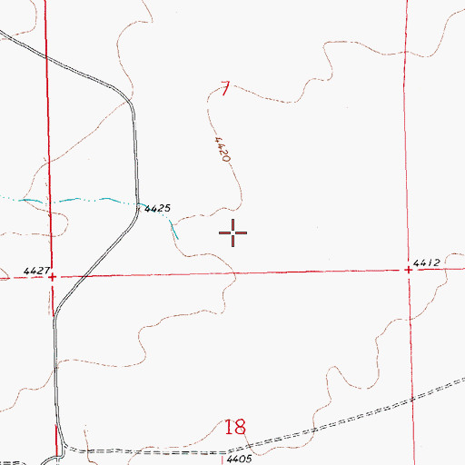 Topographic Map of Cow Springs Draw, NM