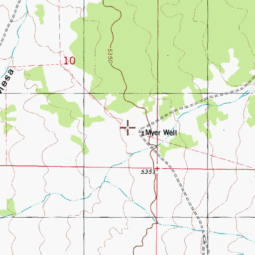 Topographic Map of Myer Well, NM