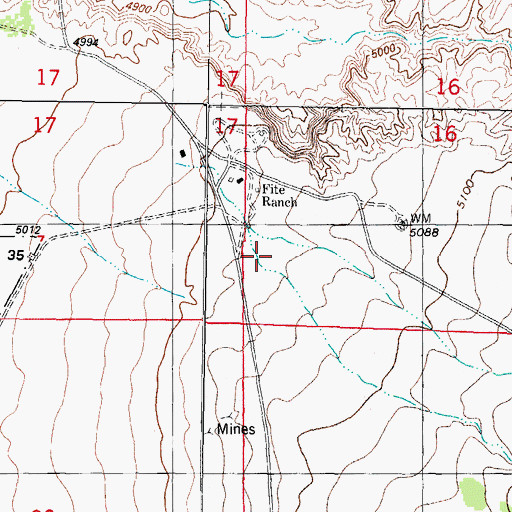 Topographic Map of Fite Ranch, NM