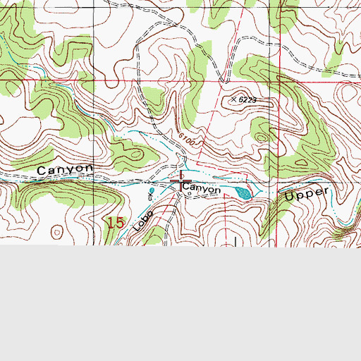 Topographic Map of Upper Ranch, NM