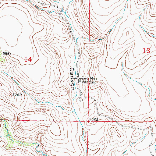 Topographic Map of George Mee Windmill, NM