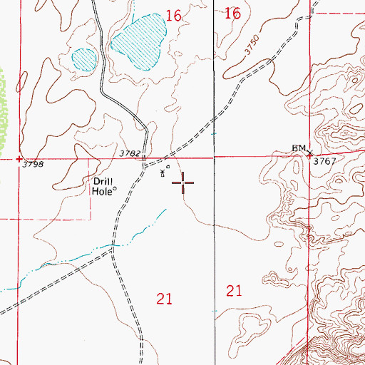 Topographic Map of Grapevine Draw, NM