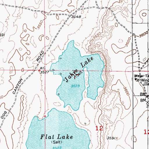 Topographic Map of Jahie Lake, NM