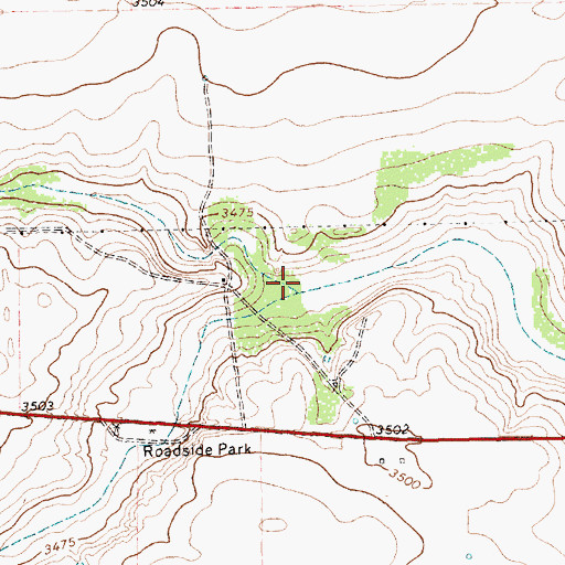 Topographic Map of Johnson Draw, TX