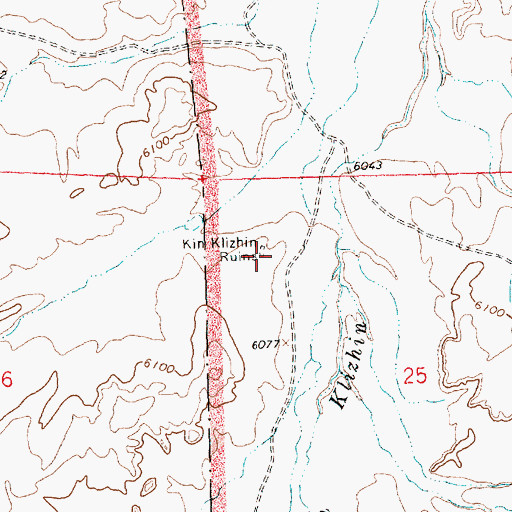 Topographic Map of Kin Klizhin (historical), NM