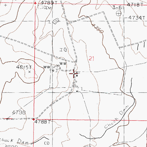Topographic Map of L Seven Ranch, NM