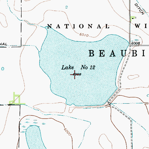 Topographic Map of Number Twelve Lake, NM