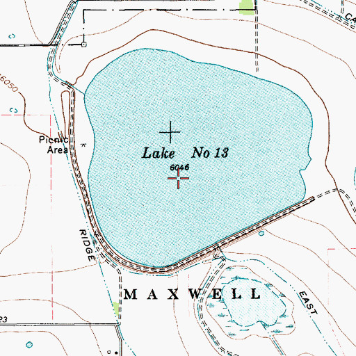 Topographic Map of Number Thirteen Lake, NM