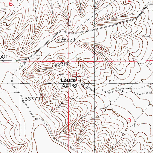 Topographic Map of Lassiter Spring, NM