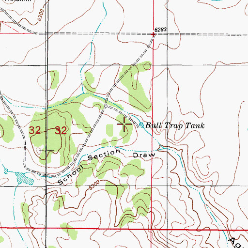 Topographic Map of Bull Trap Tank, NM