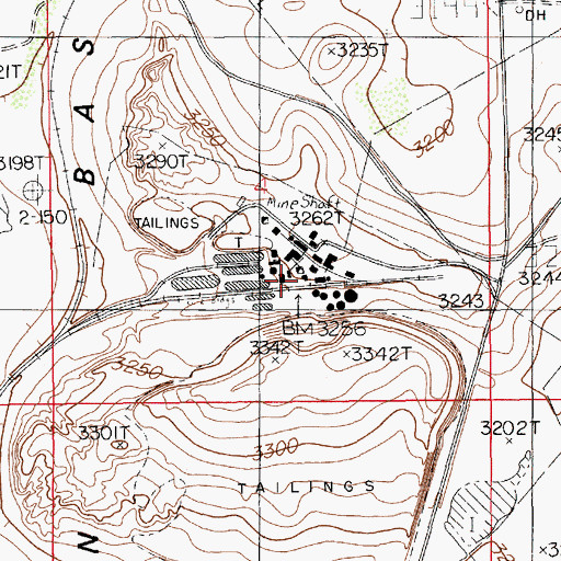 Topographic Map of Potash Company of America Mine, NM