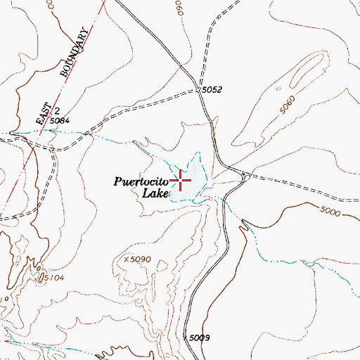 Topographic Map of Puertocito Lake, NM