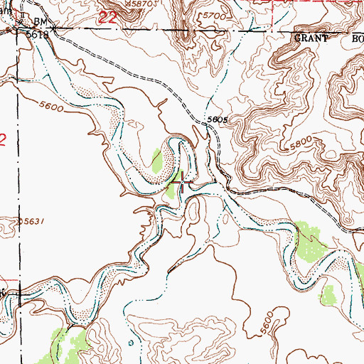 Topographic Map of Salado Creek, NM