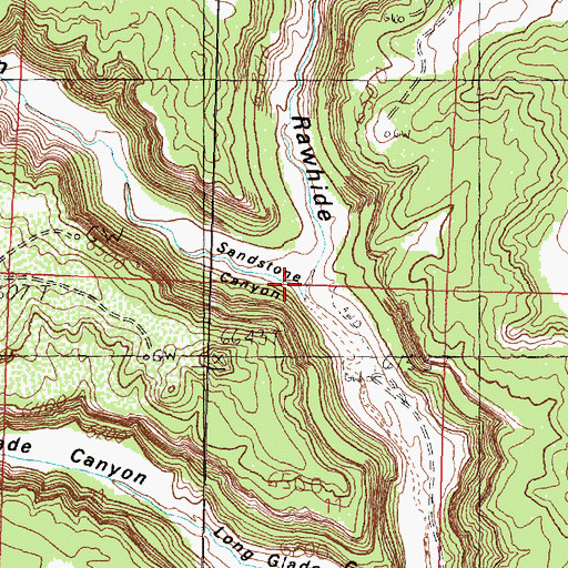 Topographic Map of Sandstone Canyon, NM
