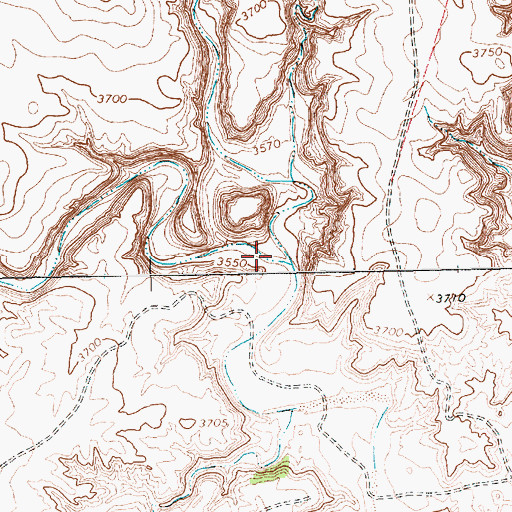 Topographic Map of Sidle Canyon, TX