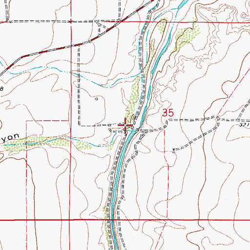 Topographic Map of Slaughter Canyon Draw, NM