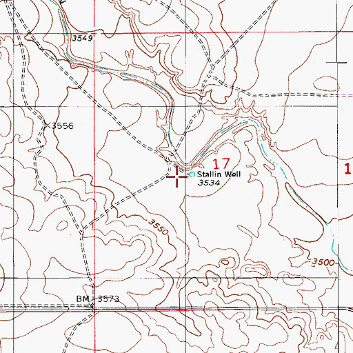 Topographic Map of Stallin Well, NM
