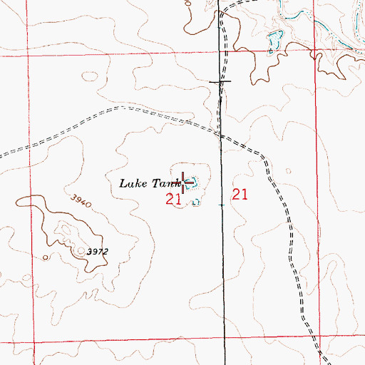 Topographic Map of Tank Lake, NM