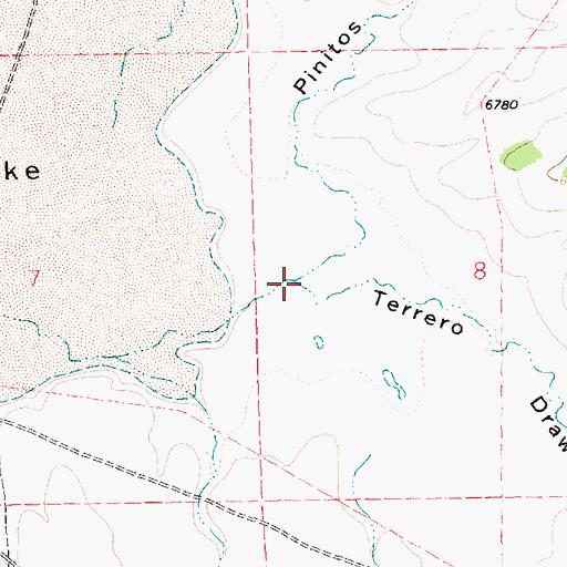 Topographic Map of Terrero Draw, NM