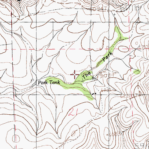 Topographic Map of The Park, NM