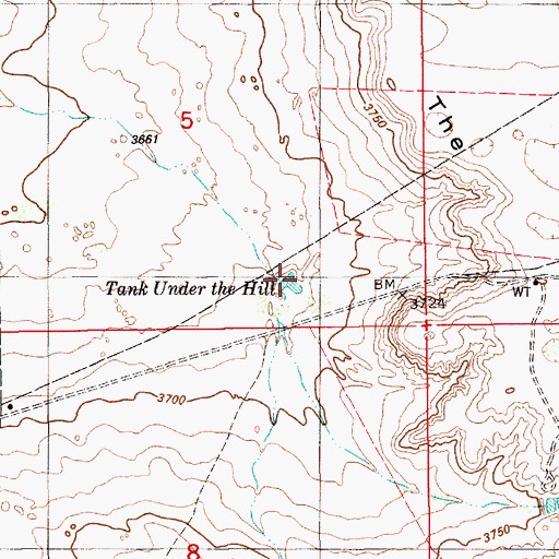 Topographic Map of Under the Hill Tank, NM