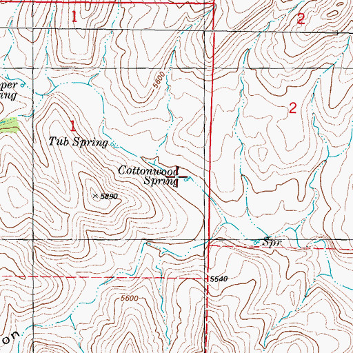 Topographic Map of Upper Cottonwood Spring, NM
