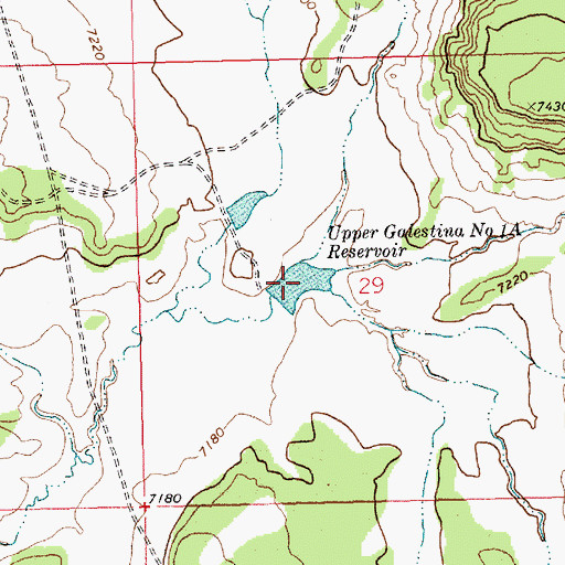 Topographic Map of Upper Galestina Number One A Reservoir, NM