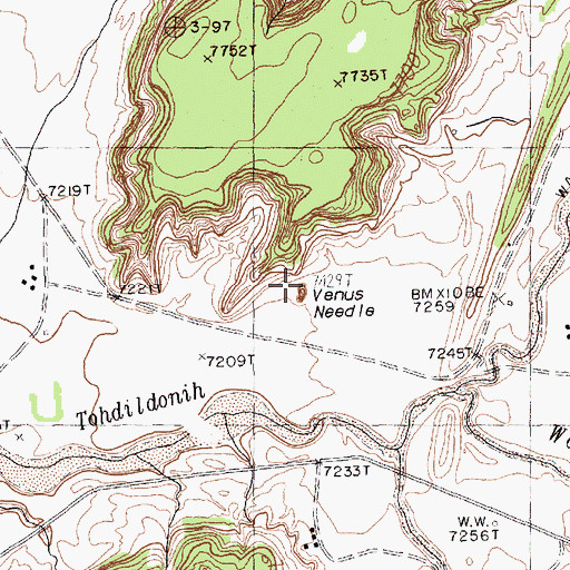 Topographic Map of Venus Needle, NM