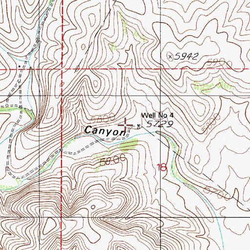Topographic Map of Number Four Well, NM