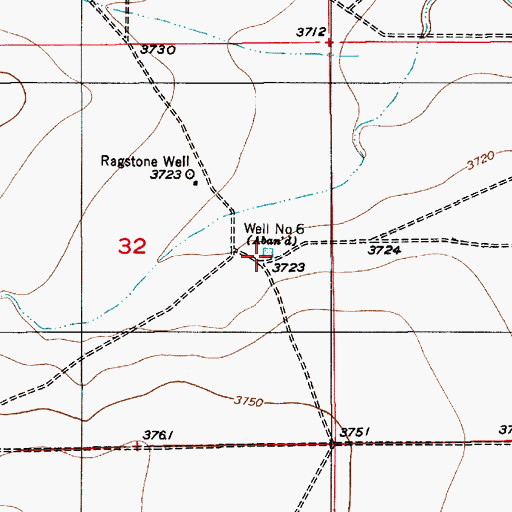 Topographic Map of Number Six Well, NM